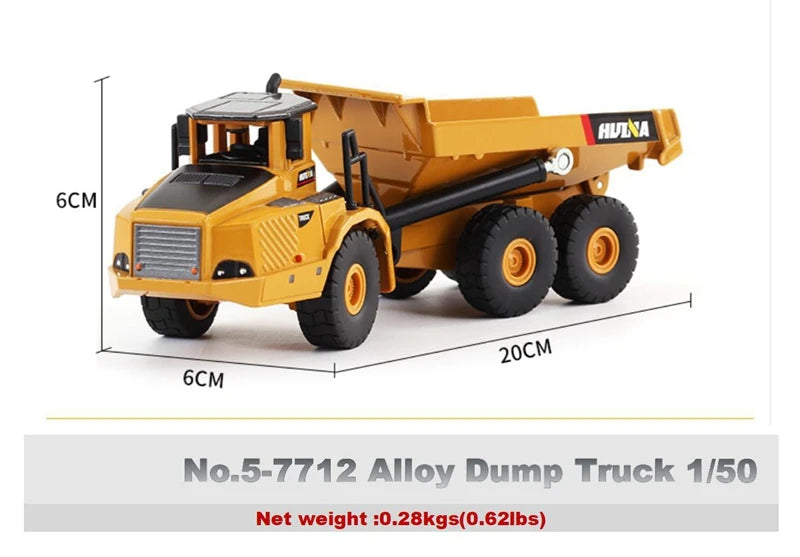Alloy Diecast Excavator Loader | 1:50 Scale Metal Construction Model
