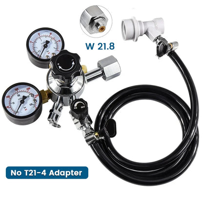 Home Brew Beer Gas Line Assembly - 5/16" PVC Hose & W21.8 Adapter