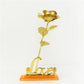 24K Gold Foil Eternal Galaxy Rose - Colorful Flower with "Love" Base