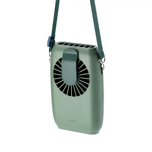 Mini Rechargeable Waist & Neck Fan - Portable 2000mAh Cooler