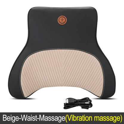 Electric Car Massage Neck Pillow - Memory Foam Back Support