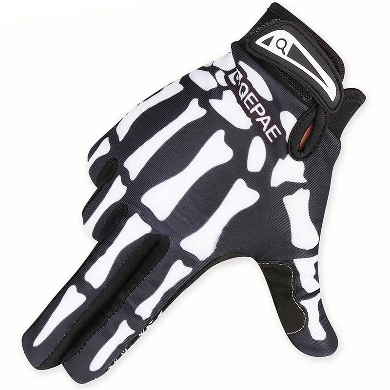 Skull Full Finger Motorcycle Gloves | Anti-Slip Winter Warm Sport Kit