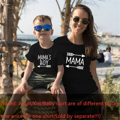 Mama & Mama's Boy Matching Shirts | Mother Son Cotton T-Shirt & Romper