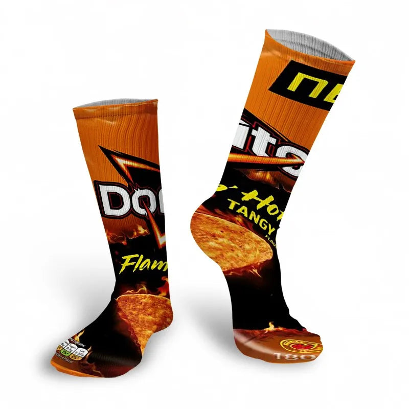 Funny Potato Chip Socks - 3D Printed Novelty Snack Art Socks