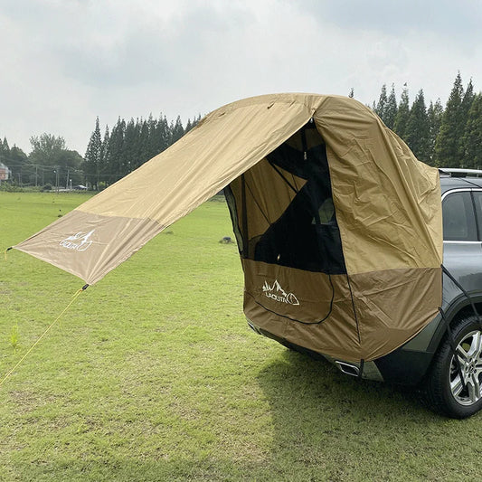 Car Trunk Sunshade Tent | Rainproof Rear SUV Motorhome Camping Tent