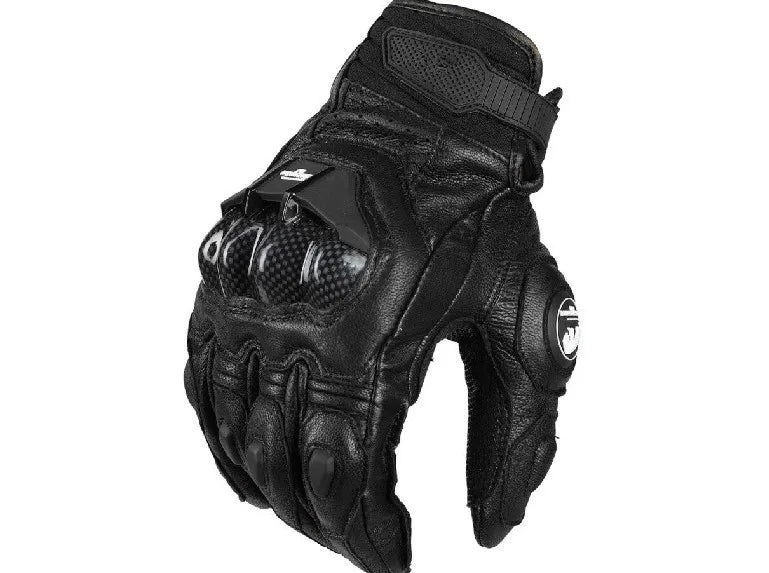 Men's Leather Motorcycle Gloves | Windproof Touch Screen Motorbike Set