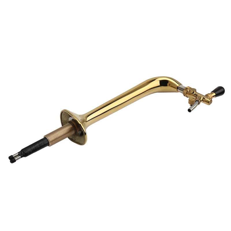 Titanium Finish Snake Beer Tower | Single Brass Tap Home Draught Font