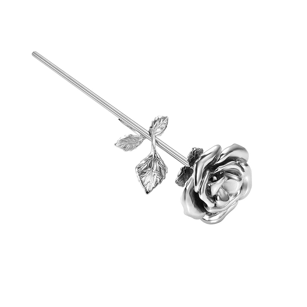 Rose Flower Cremation Jewellery - Stainless Steel Ashes Urn
