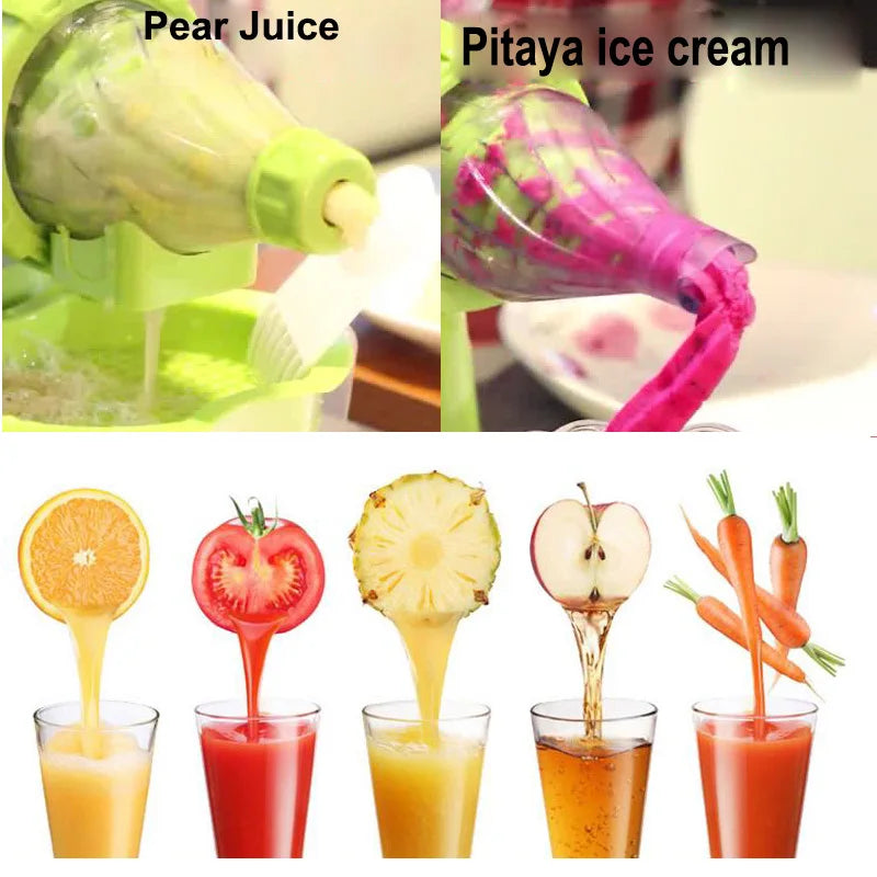 Manual Cold Press Juicer | Portable Wheatgrass & Soft Fruit Juicer