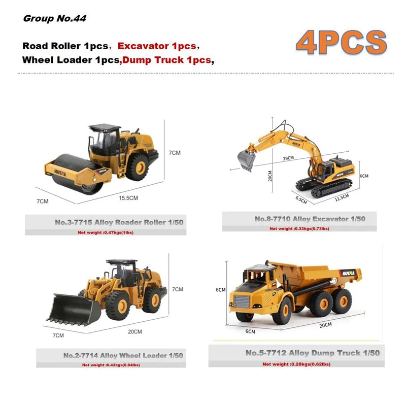 Alloy Diecast Excavator Loader | 1:50 Scale Metal Construction Model