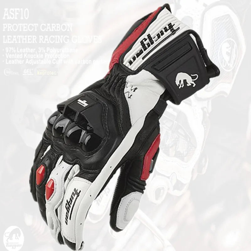 Men's Leather Motorcycle Gloves | Windproof Touch Screen Motorbike Set