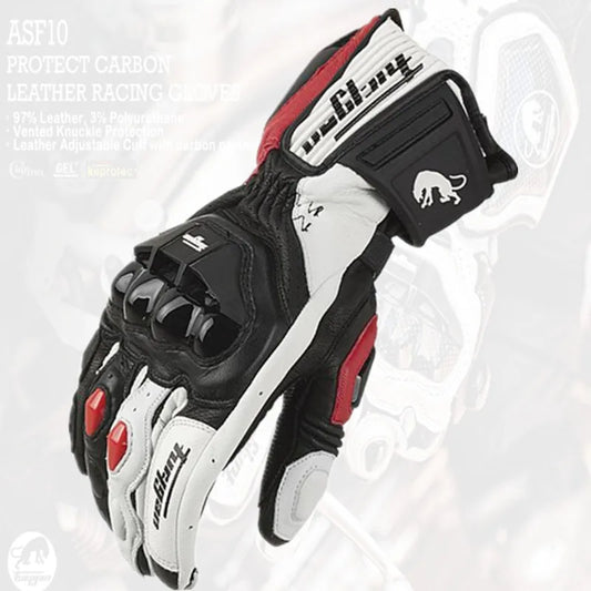 Men's Leather Motorcycle Gloves | Windproof Touch Screen Motorbike Set