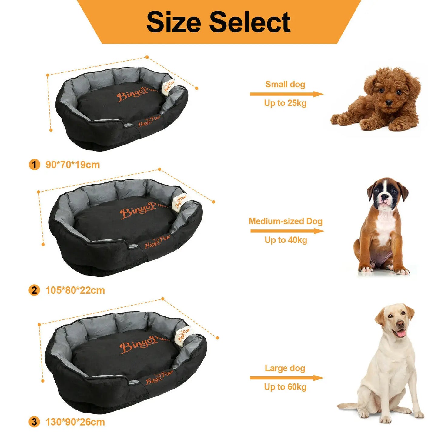 XXL Orthopedic Dog Bed | Waterproof Extra Large Sofa Pet Mat Kennel