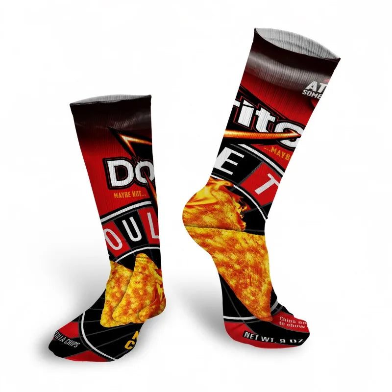 Funny Potato Chip Socks - 3D Printed Novelty Snack Art Socks