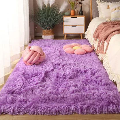 Large Fluffy Rug 160x230cm - Washable Non-Slip Plush Carpet