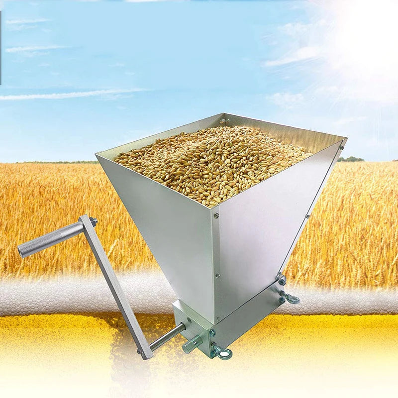 2-Roller Barley Malt Mill - Adjustable Grain Grinder Crusher