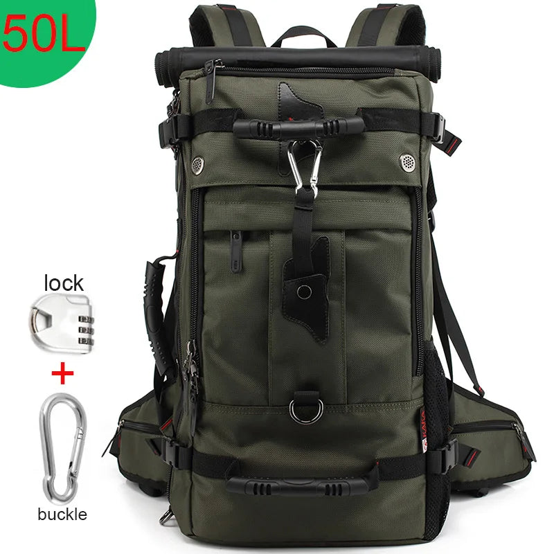 50L Waterproof Travel Backpack | 17.3" Laptop Multifunction Hiking Bag