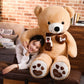 Giant 80cm Teddy Bear with Scarf | Soft Plush Stuffed Animal Kids Toy