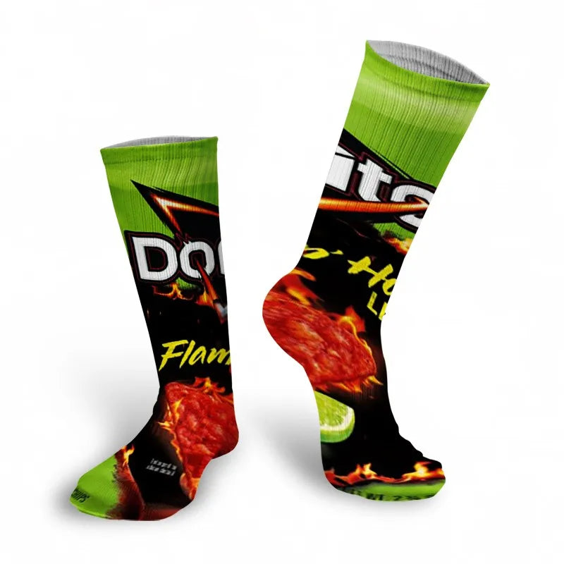 Funny Potato Chip Socks - 3D Printed Novelty Snack Art Socks