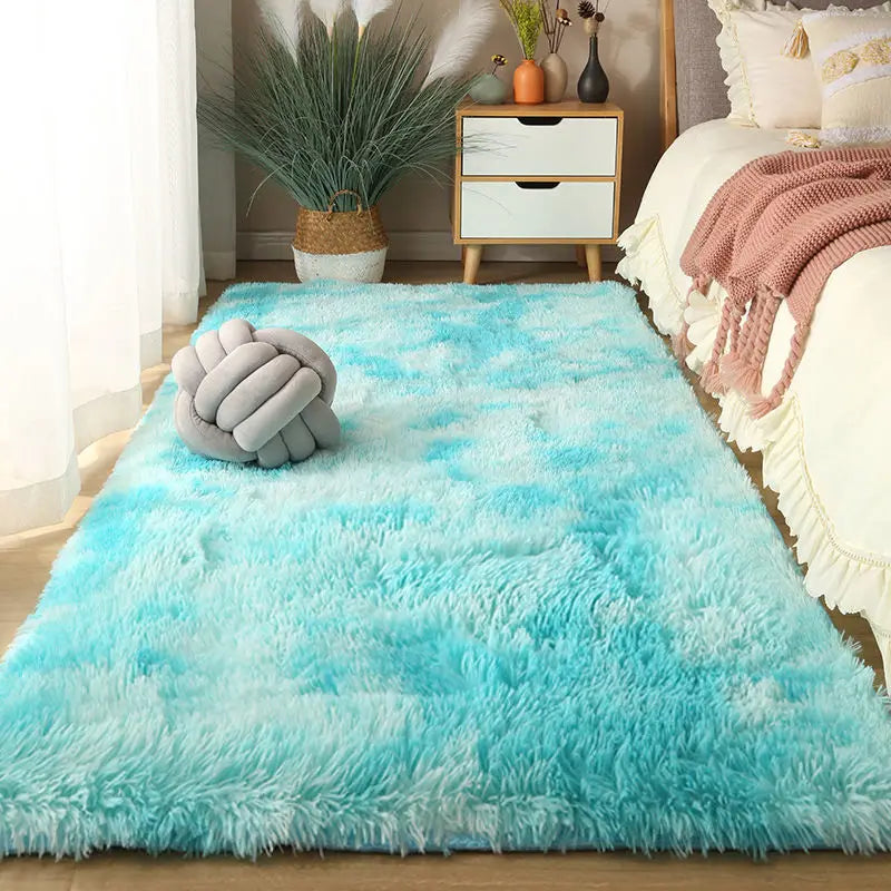 Large Fluffy Rug 160x230cm - Washable Non-Slip Plush Carpet