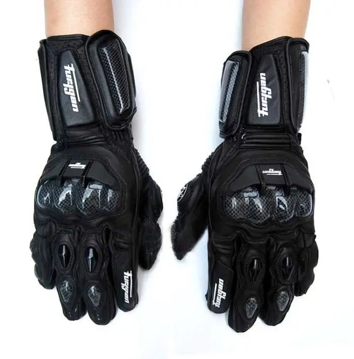 Men's Leather Motorcycle Gloves | Windproof Touch Screen Motorbike Set