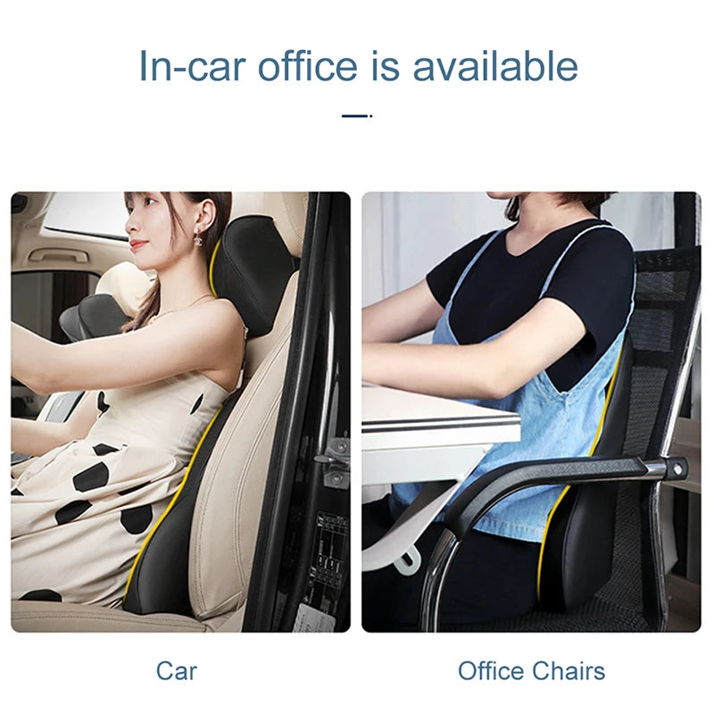 Electric Car Massage Neck Pillow - Memory Foam Back Support