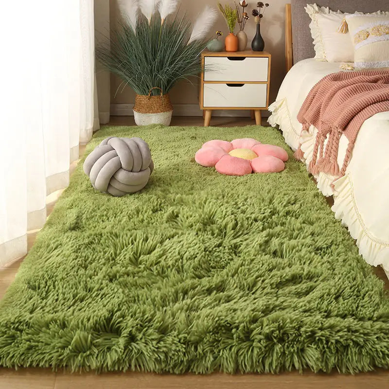 Large Fluffy Rug 160x230cm - Washable Non-Slip Plush Carpet