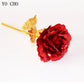 24K Gold Foil Eternal Galaxy Rose - Colorful Flower with "Love" Base