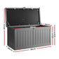Outdoor Storage Box 190L | Lockable Garden Bench Tool Shed Black