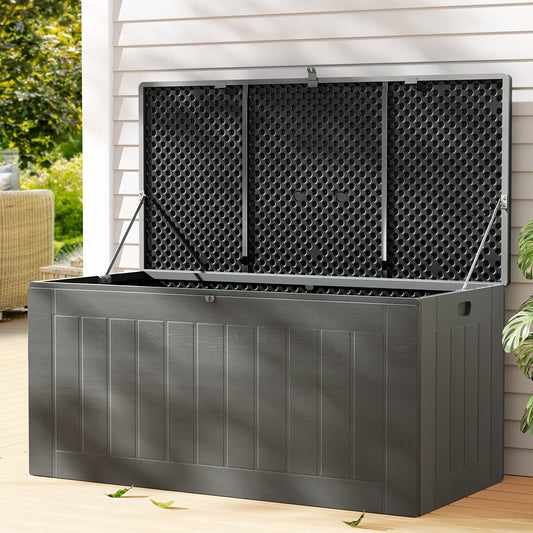 Gardeon Outdoor Storage Box 830L | Bench Seat Lockable Garden Tool Shed