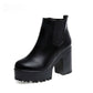 Women's Block Heel Ankle Boots | Velvet Lined Winter Fashion Shoes