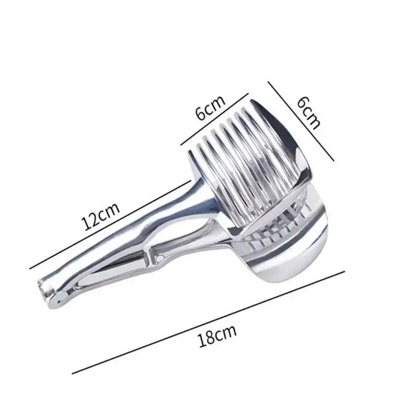 Handheld Slicing Tongs | Tomato, Lemon & Onion Kitchen Slicer Guide