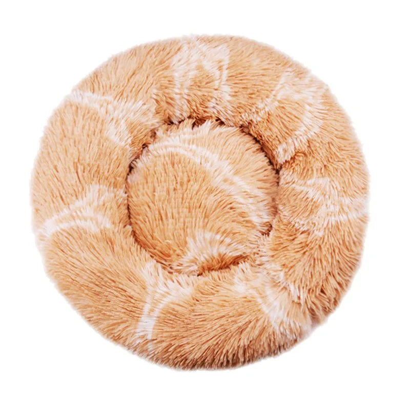 Round Pet Bed | Super Soft Plush Dog House Winter Warm Sleeping Mat