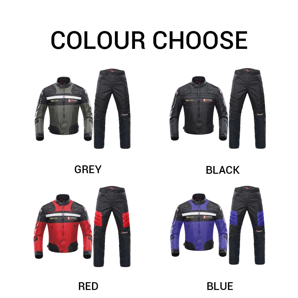 Motorcycle Jacket and Pants Set | Motocross Racing Body Armor Suit Kit