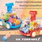 Cartoon Press Gear Car Toy | Inertia Pull-back Transparent Baby Vehicle
