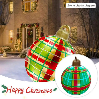 60cm Giant Outdoor Christmas Inflatable Ball - PVC Ornament