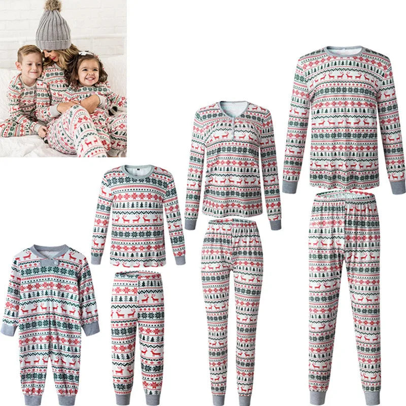 Family Matching Christmas PJs | Reindeer & Tartan Xmas Pyjama Set