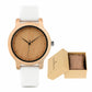 Wooden Watch with Leather Strap | Handmade Eco-Friendly Quartz Gift