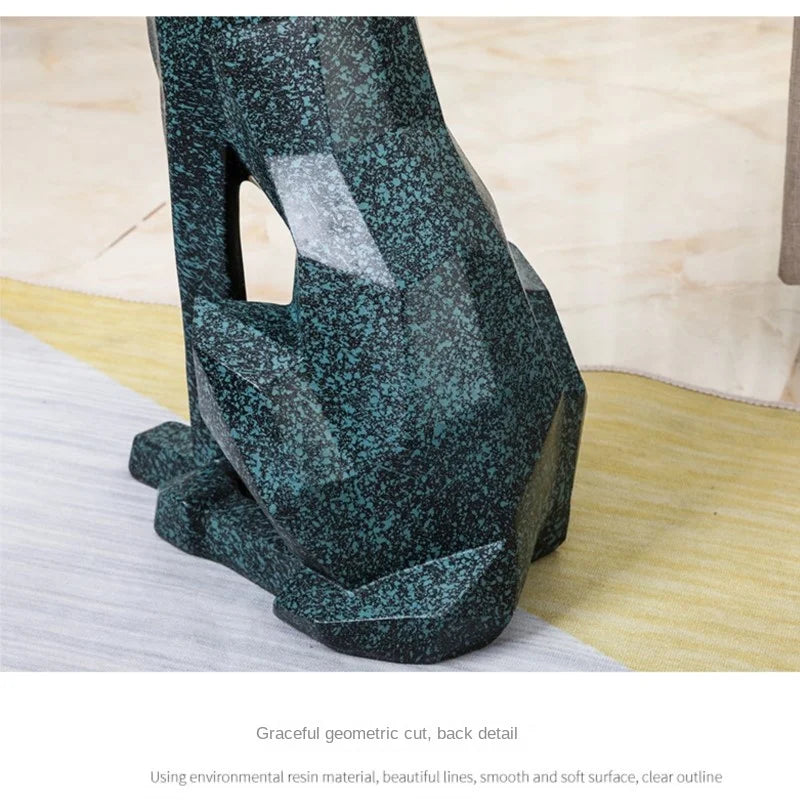 Large Poodle Floor Statue | Luxury Butler Tray & Integrated Light
