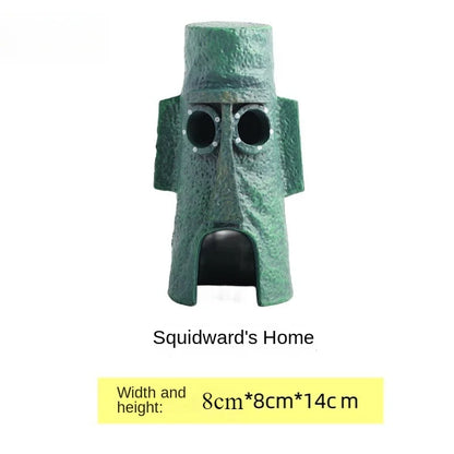 Aquarium Pineapple House | Cartoon Fish Tank Hideout Decor Ornament