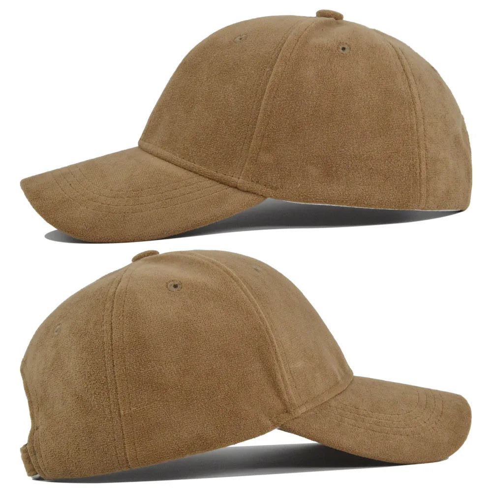 Retro Suede Baseball Cap | Adjustable Hip Hop Snapback Sun Visor