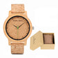 Wooden Watch with Leather Strap | Handmade Eco-Friendly Quartz Gift