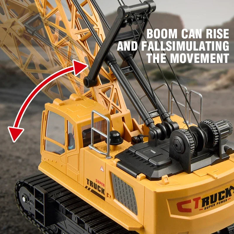 15CH RC Spray Crane Truck | Alloy Metal Remote Control Engineering Toy