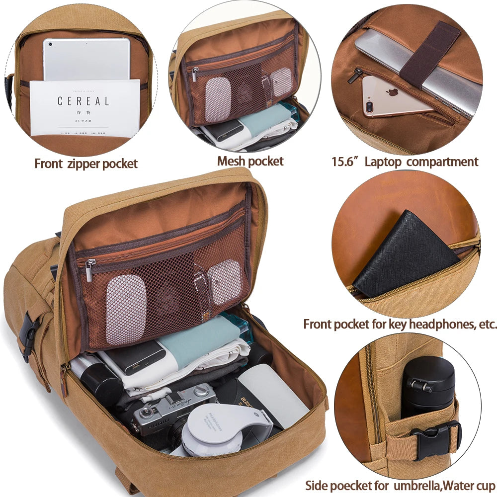 50L Waterproof Travel Backpack | 17.3" Laptop Multifunction Hiking Bag