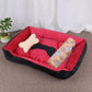 Large Dog Bed Warm Square Nest | Plush Pet Kennel Puppy Basket Cushion