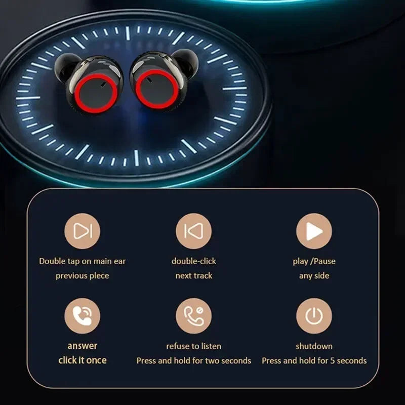 Y50 Wireless Bluetooth 5.0 Earphones | 9D Stereo TWS Sport Earbuds ID