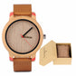 Wooden Watch with Leather Strap | Handmade Eco-Friendly Quartz Gift