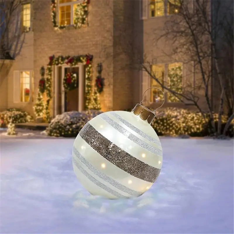 60cm Giant Outdoor Christmas Inflatable Ball - PVC Ornament