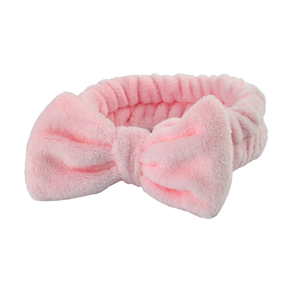 3Pcs Spa Headband & Wristband Set | Microfiber Face Wash Makeup Band
