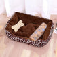 Large Dog Bed Warm Square Nest | Plush Pet Kennel Puppy Basket Cushion